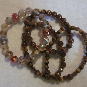 NWOT. Multi Brown Bracelet Set